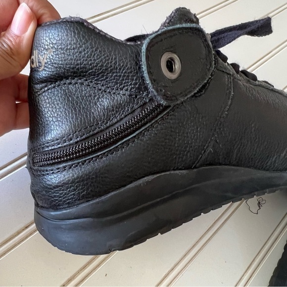 Friendly Adaptive Shoes Men's Medimoto Mid-Top Black Leather Shoe 10WW MENS - Picture 9 of 14